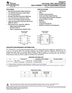 0.65-ohm Dual SPDT Analog Switch Dual-Channel 2:1
