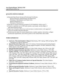 Sara Egorin-Hooper - Maryland Institute College of Art