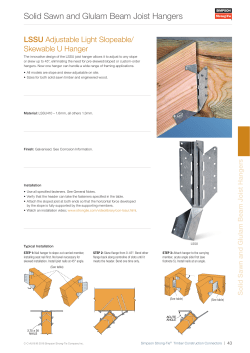 Solid Sawn and Glulam Beam Joist Hangers - Simpson Strong