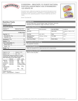 Nutrition Facts - Smucker Foodservice