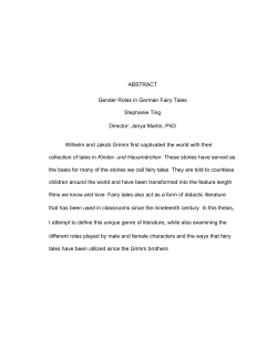 ABSTRACT Gender Roles in German Fairy Tales Stephanie Ting