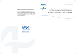 Initial environmental risk assessment of combined