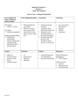 Scope and Sequence 2012