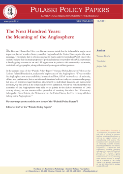 pulaski policy papers - Fundacja im. Kazimierza Pułaskiego