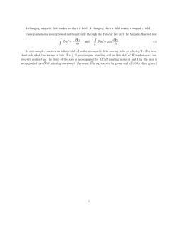 A changing magnetic field makes an electric field. A changing