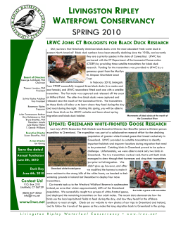 Spring 2010 - Livingston Ripley Waterfowl Conservancy