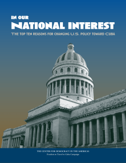 In Our National Interest: The Top Ten Reasons for Changing U.S.