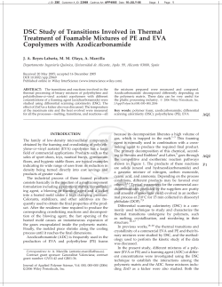 DSC Study of Transitions Involved in Thermal Treatment of