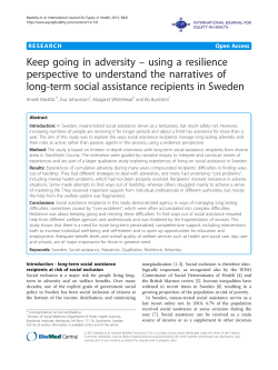 Keep going in adversity - International Journal for Equity in Health