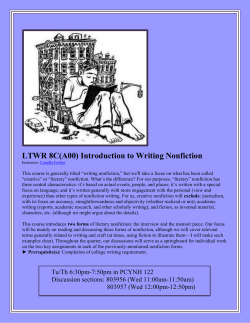 LTWR 8C(A00) Introduction to Writing Nonfiction