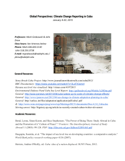 Global Perspectives: Climate Change Reporting in Cuba