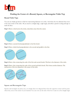 Finding the Center of a Round, Square, or