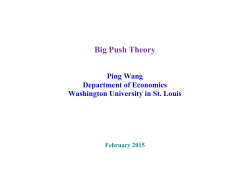 Big Push Theory - Washington University in St. Louis