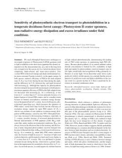 Sensitivity of photosynthetic electron transport