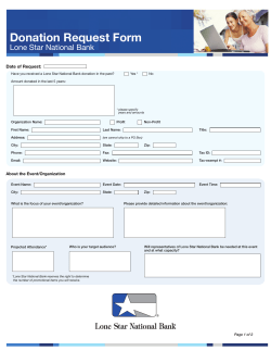 Donation Request Form - Lone Star National Bank