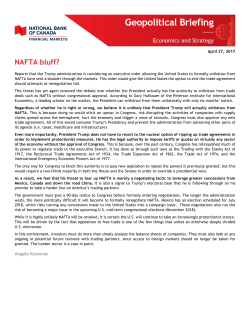 NAFTA bluff? - National Bank