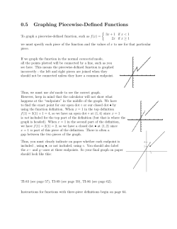0.5 Graphing Piecewise-Defined Functions