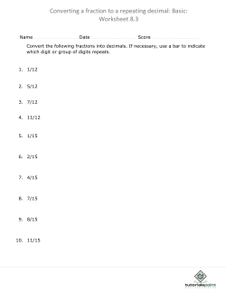 Converting a fraction to a repeating decimal: Basic