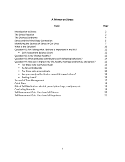 A Primer on Stress - Lawyers Concerned for Lawyers
