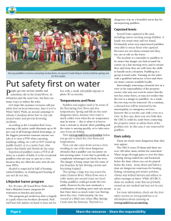 Put safety first on water