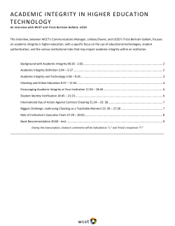 Interview with Tricia Bertram Gallant on Academic Integrity