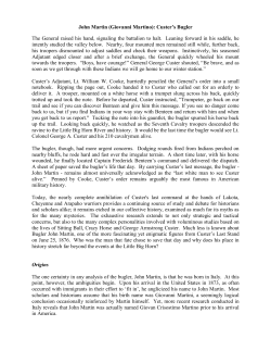 John Martin (Giovanni Martino): Custer`s Bugler The General raised