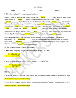 Unit 4 Review Name _________Key________________ Date