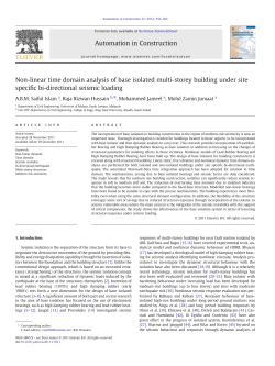 Non-linear time domain analysis of base isolated multi