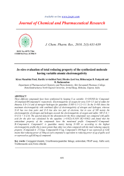 In-vitro evaluation of total reducing property of the synthesized