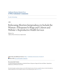 Refocusing Abortion Jurisprudence to Include the Woman