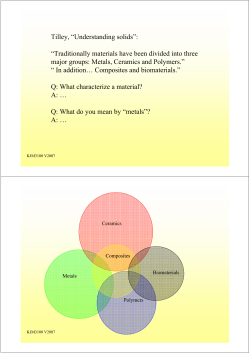 Tilley, &ldquo;Understanding solids&rdquo;: &ldquo;Traditionally materials have