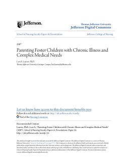 Parenting Foster Children with Chronic Illness and Complex Medical