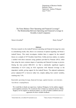 Do Firms Balance Their Operating and Financial Leverage?