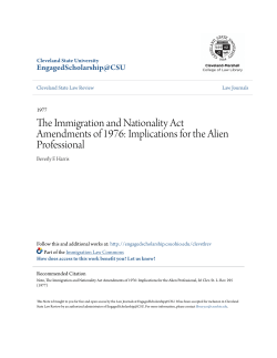 The Immigration and Nationality Act Amendments of 1976