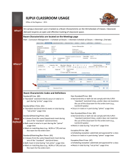 Classroom Usage job aid