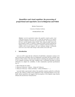 Quantifiers and visual cognition