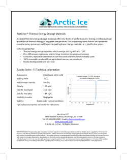 Arctic Ice™ Thermal Energy Storage Materials Tundra Series