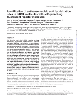 Identification of antisense nucleic acid hybridization sites in mRNA