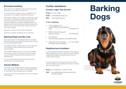 Barking Dogs - Logan City Council