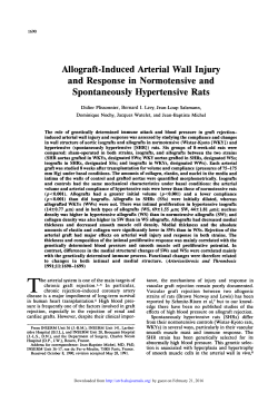Allograft-Induced Arterial Wall Injury and Response in Normotensive