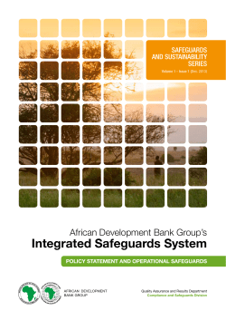 AfDB`S Integrated Safeguards System