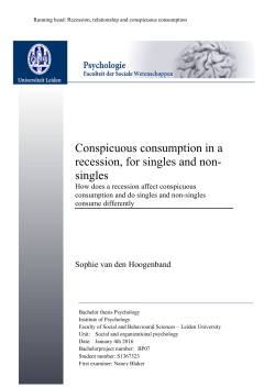 Conspicuous consumption in a recession, for singles and non