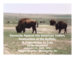 Genocide Against the American Indian, Destruction of the Buffalo