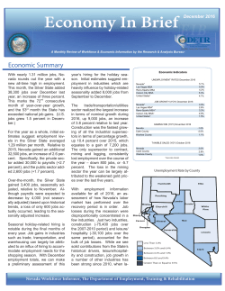 Economy In Brief - Nevada Workforce