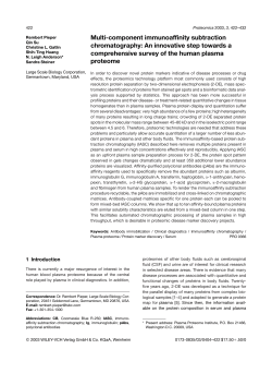 Multi-component immunoaffinity subtraction chromatography: An