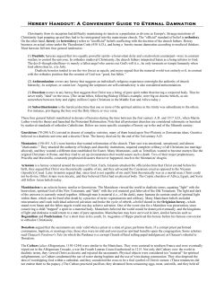 Heresy Handout: A Convenient Guide to Eternal Damnation