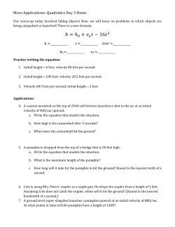 h = h 0 + t &minus; 16t 2