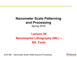 Nanometer Scale Patterning and Processing