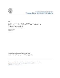 9/11 + 3/11 + 7/7 = ? What Counts in Counterterrorism