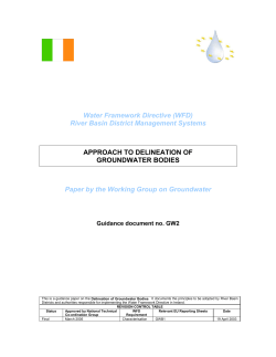 Approach to Delineation of Groundwater Bodies